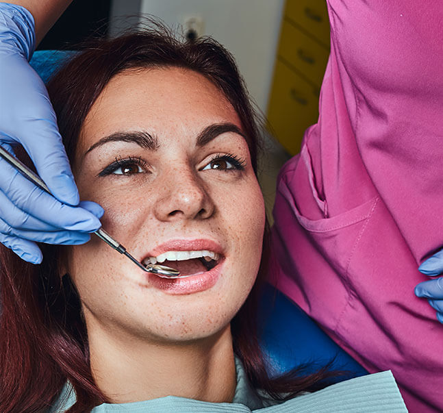 woman at the dentist